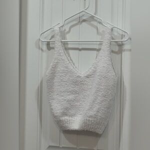 Women's White Knit Tank Top